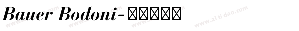 Bauer Bodoni字体转换